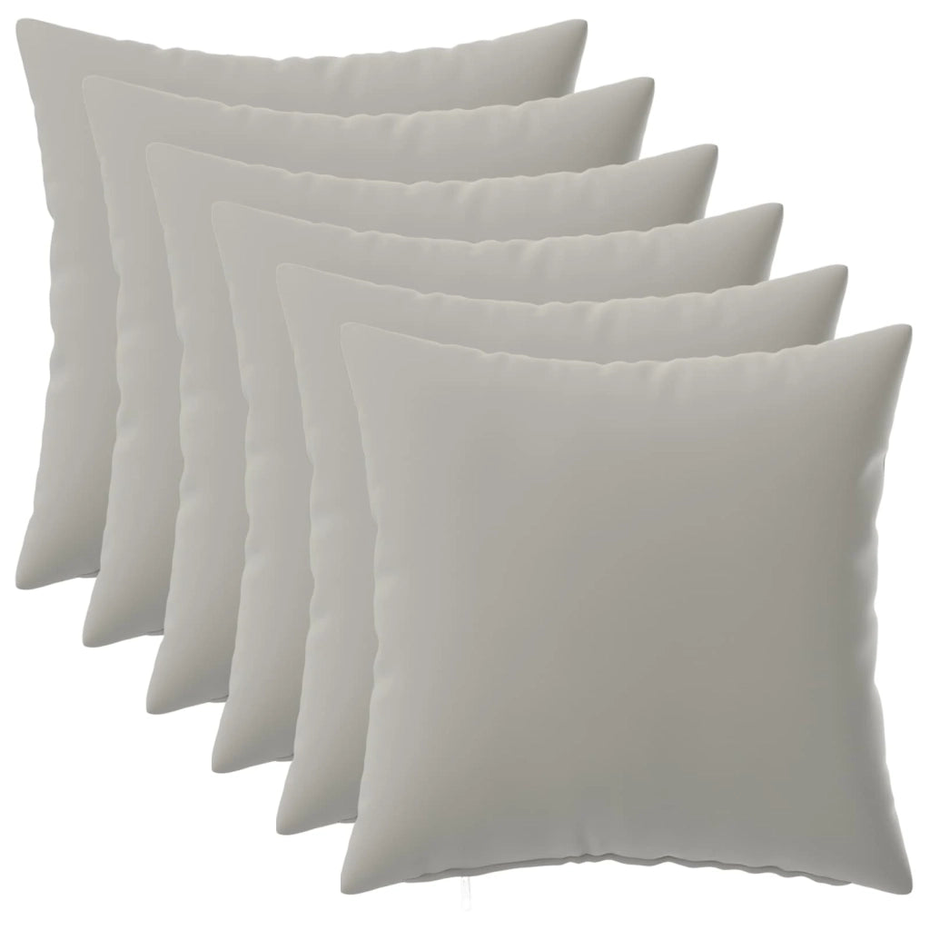 Federa 6 pcs HEERLEN Grigio 45 x 45 cm Poliestere 910514
