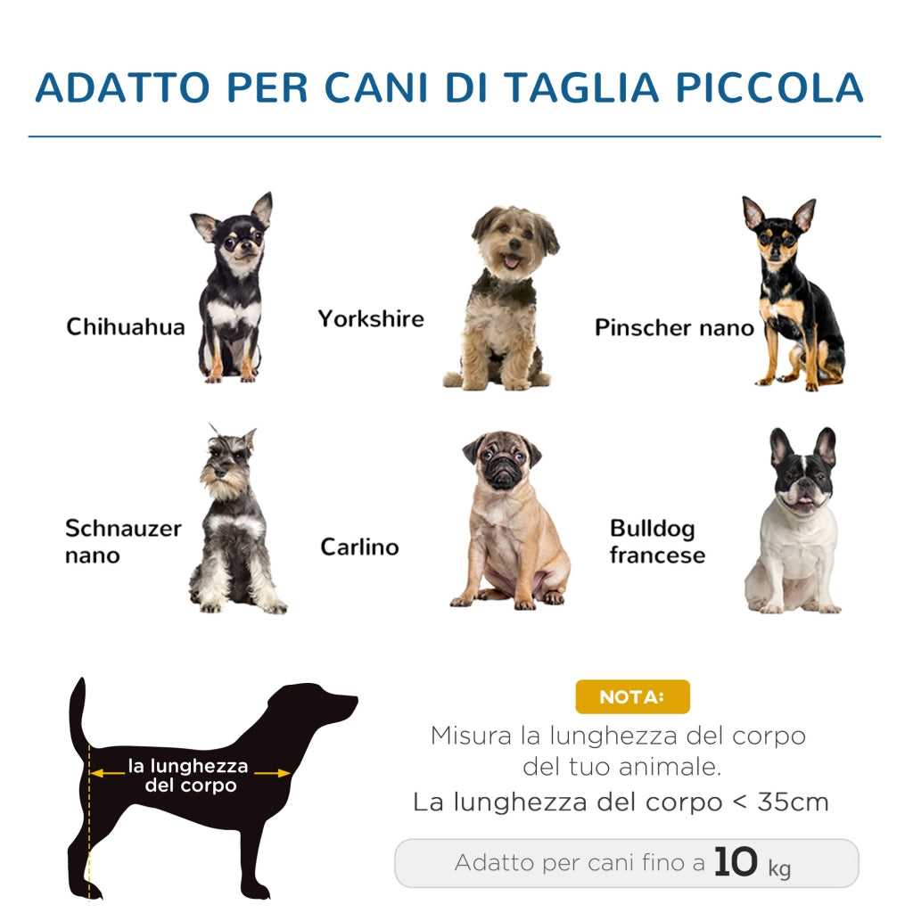 Lettino per Cani Rialzato ¨C Zephmum ¨C Blu Scuro e Nero Acciaio e Tessuto 61x46x18 cm