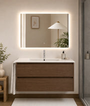 Mobile bagno con lavabo ORIGENBATH IBIZA senza specchio 100x45 cm frassino tea
