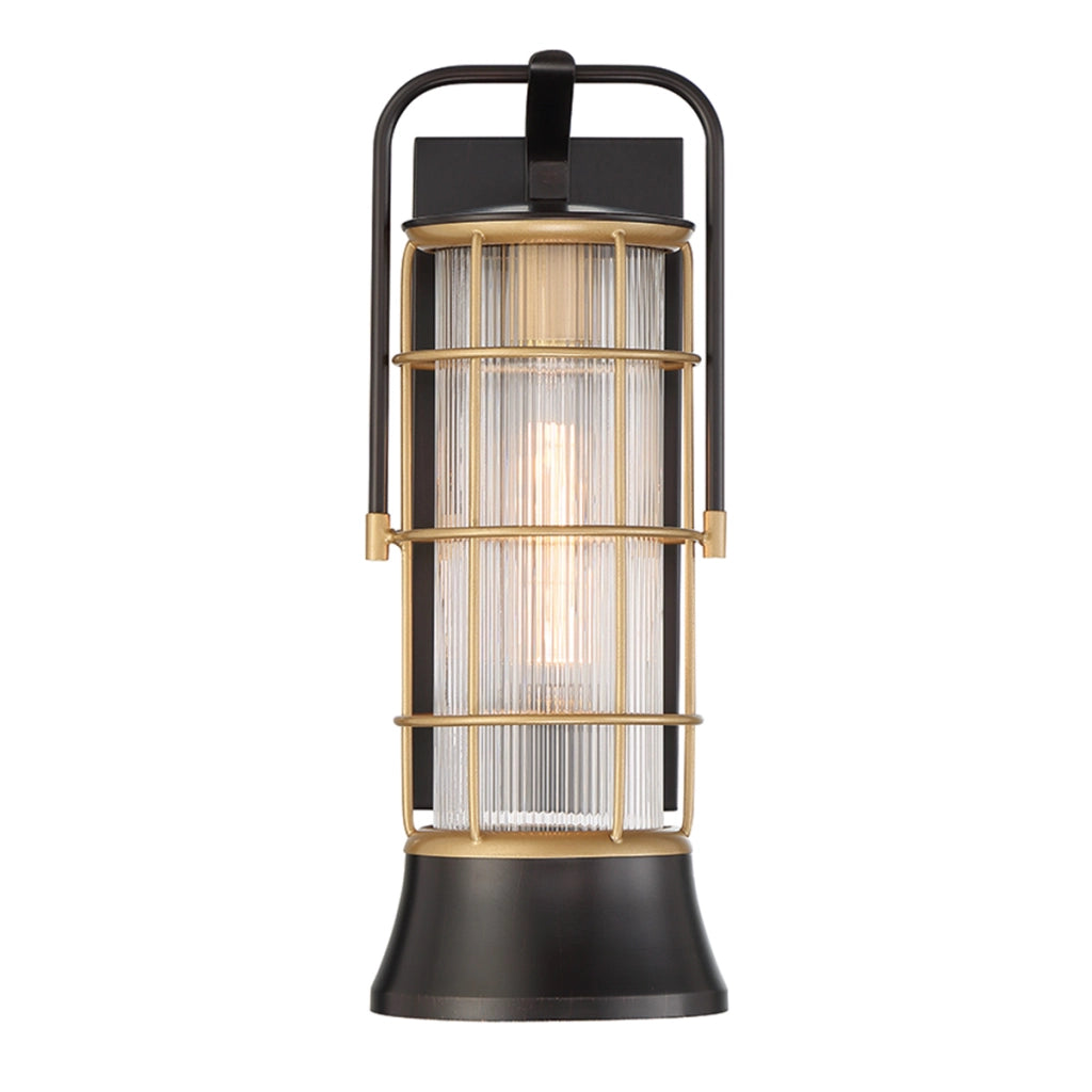 Applique esterna Rivamar industriale bronzo oro E27 IP44