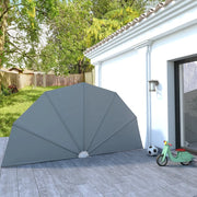 Tenda Laterale per Terrazza Pieghevole Grigio 200 cm 44576
