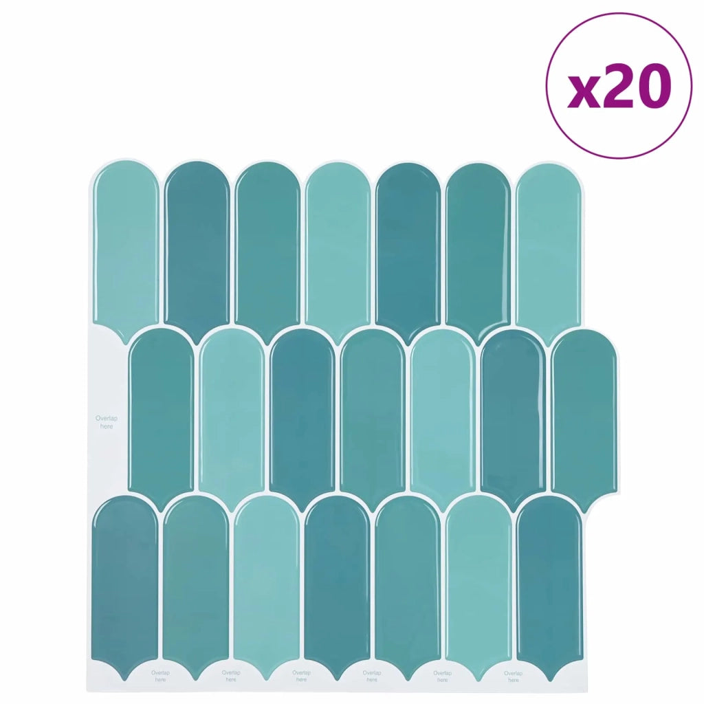 Piastrella Piuma 20 pcs Blu 30 x 30 cm Poliuretano e PET 42046208