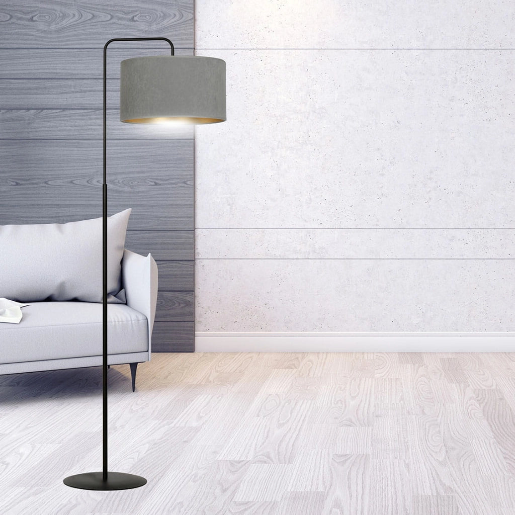 Lampada da terra Emibig Hilde 150cm E27 grigio/nero