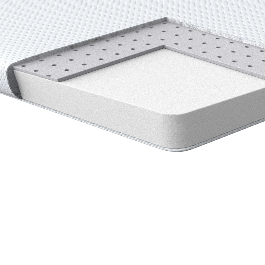 Coprimaterasso in schiuma bianca 140 x 200 cm comfort morbidezza