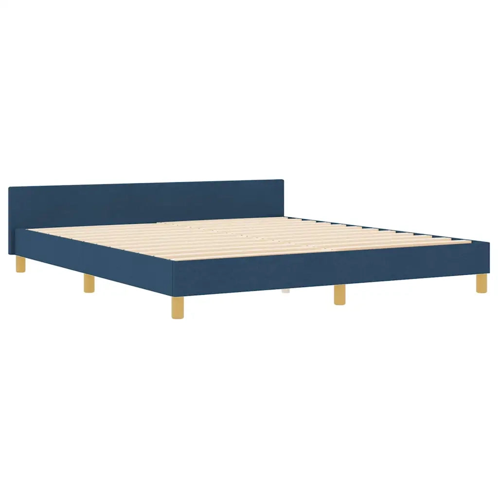 Struttura del letto con testiera Blu 180 x 200 cm Tessuto 3344675