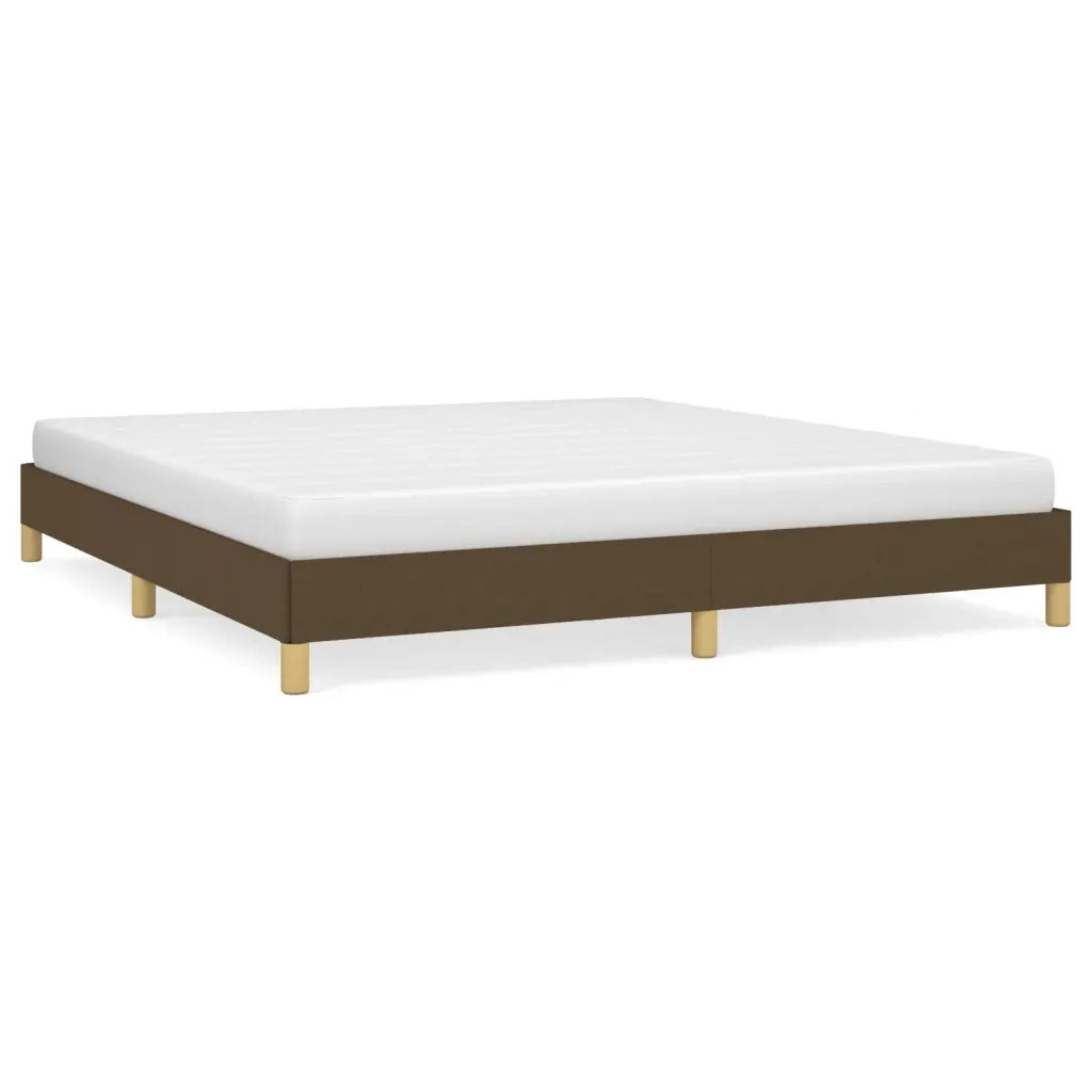 Giroletto senza Materasso Marrone Scuro 180x200 cm Tessuto 346837