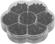 Occhi per Pupazzo in Plastica Nera - 612 Pezzi - Dimensioni Variabili - Ideali per Pupazzi e Poppe