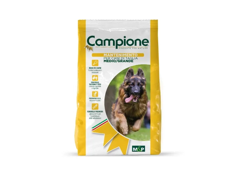 Crocchette mantenimento cani medio/grande pollo tacchino e riso 400g 3kg o 15kg - 15 Kg