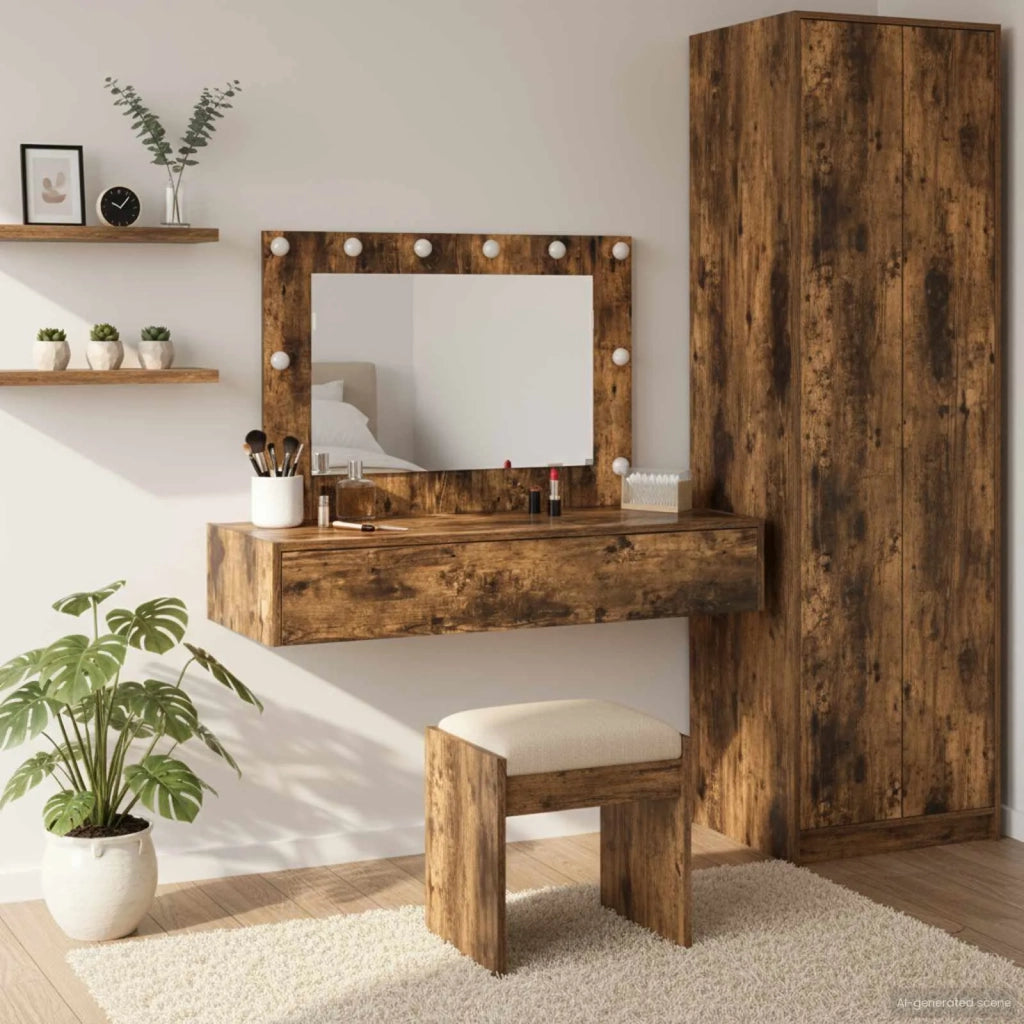 Toeletta | Tavolo da Trucco Marrone 100 x 40 x 70 cm Legno multistrato