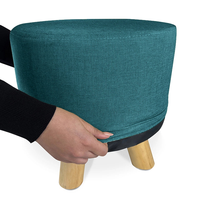 Pouf divano, pouf poggiapiedi blu petrolio – Nemo - SG27NEPL
