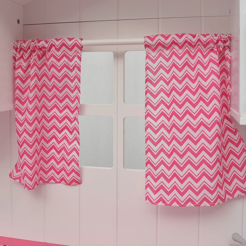 Cucina Giocattolo in Legno 82x30x100 cm Rosa e Bianca 80179