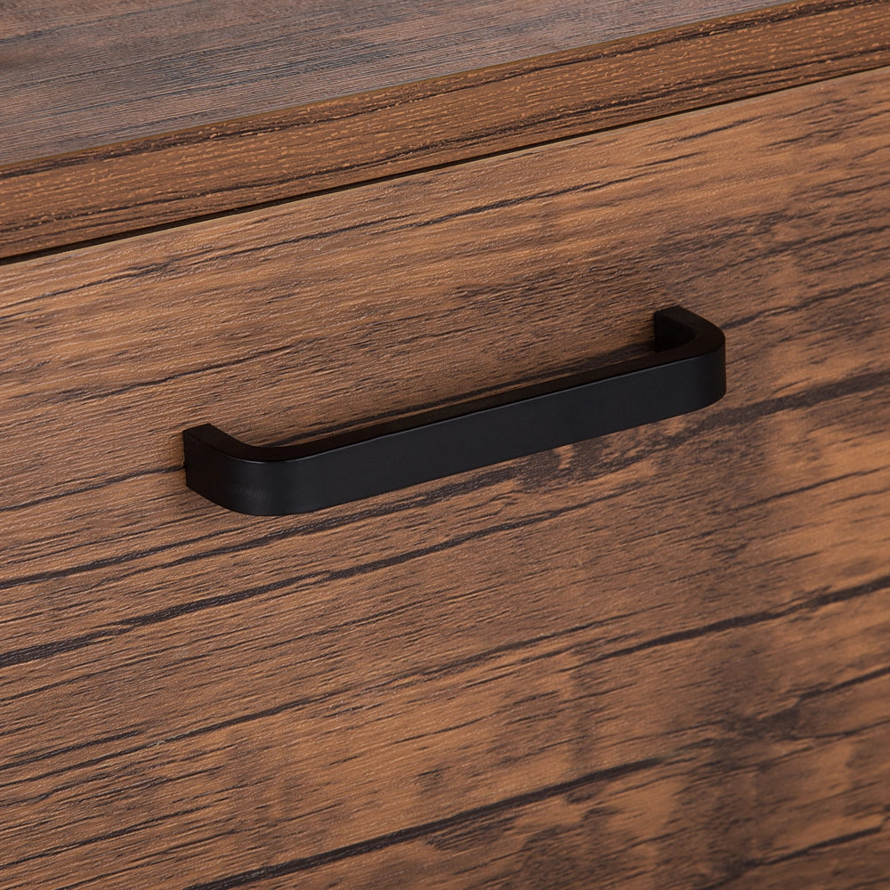 Libreria con Cassetti Legno Scuro Cornice Nera 158 x 61 cm Industrial