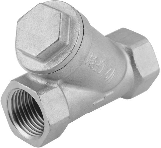 Filtro Y in acciaio inossidabile - pompa filtro - resistente agli urti - 1/2" PT - dimensioni 7x6x2,5 cm - adatto per acqua/gas