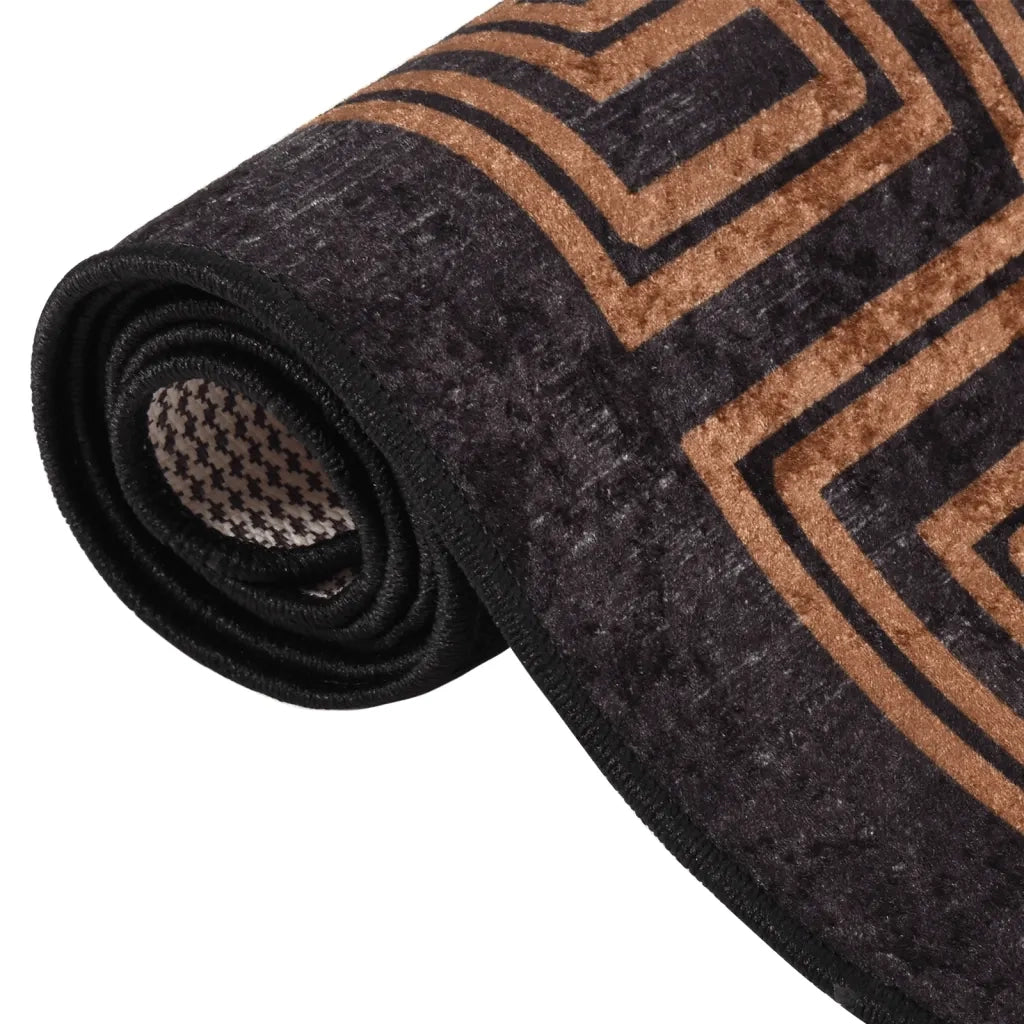 Tappeto del soggiorno | Tappeto Lavabile Nero e Oro 400x300 cm