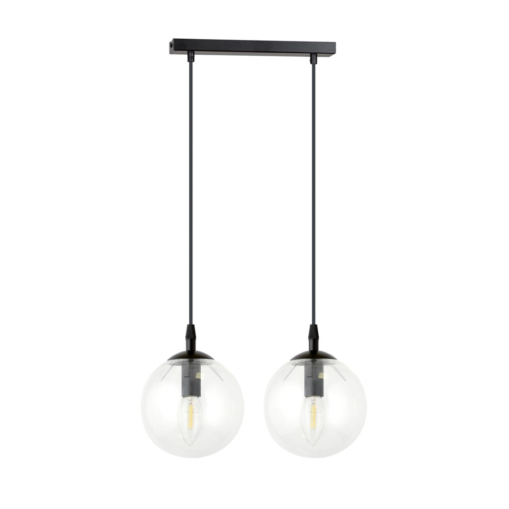 Lampada a sospensione Emibig Cosmo 2xE14 nero vetro