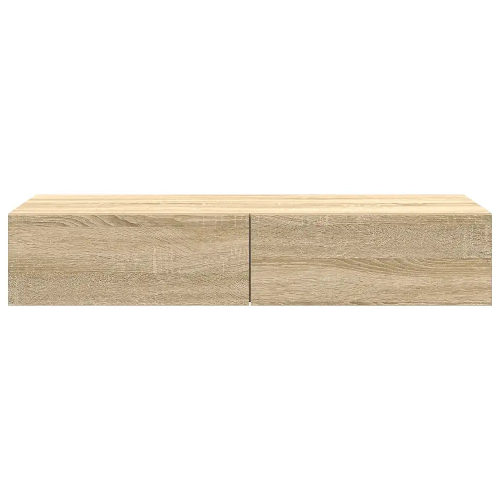 Scaffale a Parete con Cassetti Sonoma 100x36x19cm in Truciolato 859988