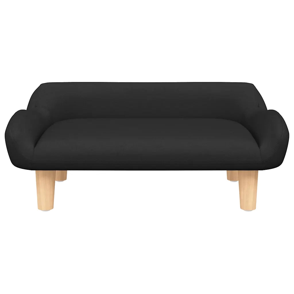 Divano per Bambini-Sofa-Divanetto Nero 70x40x24 cm in Tessuto