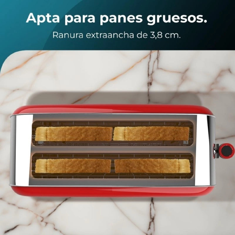 CECOTEC 04842 - Tostapane Toastin' time 1500 Red Lite