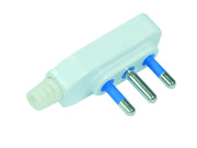 SPINA PIATTA 2P+T BIANCA- - 10A bianca - 20 pezzi SYNTESY
