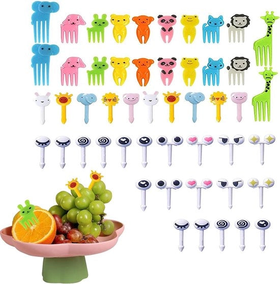 120 pezzi di forchette colorate per frutta per bambini - forchette per snack mini per feste, compleanni e tè