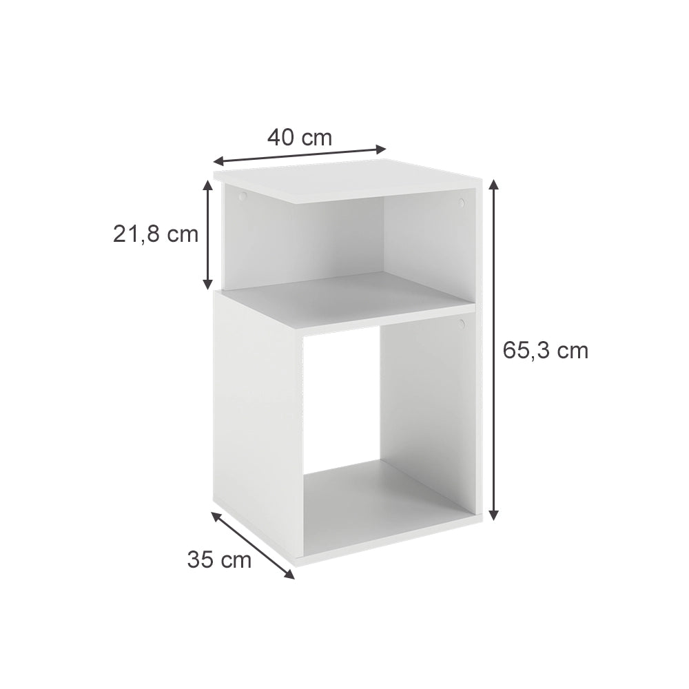 Vicco Comodino camera da letto Bianco 40 x 65.3 cm
