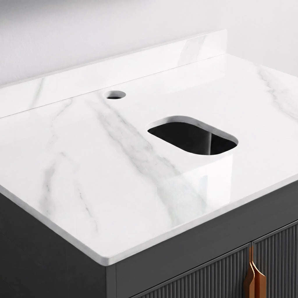 Set Di Mobili Da Bagno Con Top Modo 60cm Grey