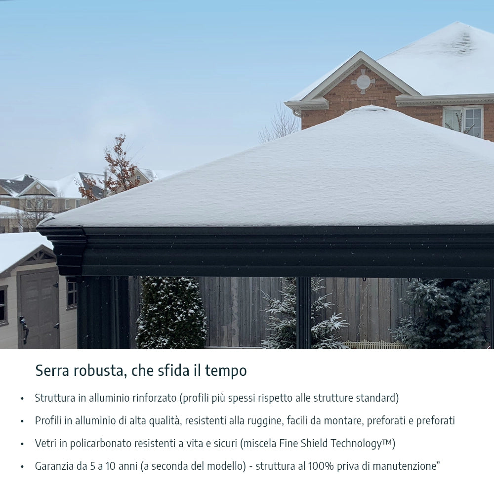 Gazebo in Alluminio Dallas  4.3X4.9 m