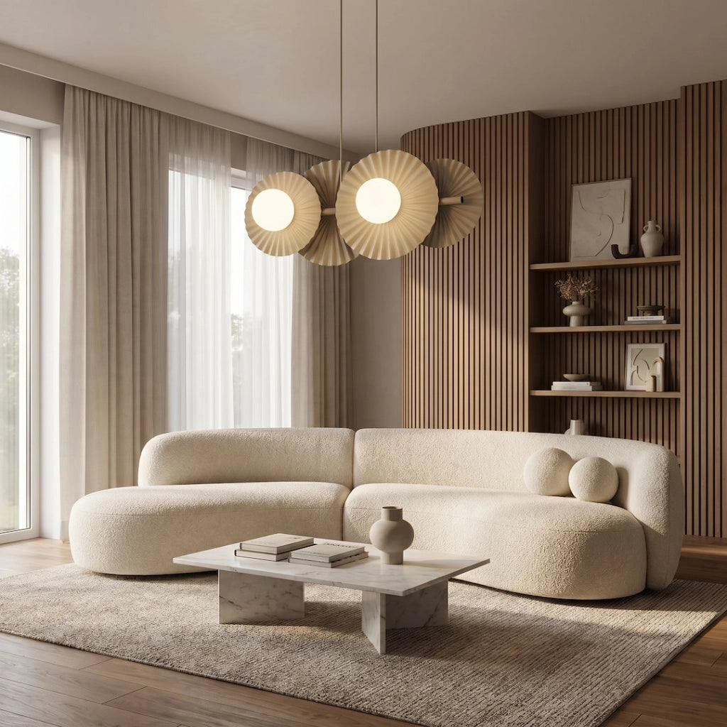 Lampada a sospensione modulare UMBRA beige 4xG9 Emibig