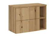 Set mobili bagno 80 cm con piano Nova Oak 80 x 1401 x 40 cm
