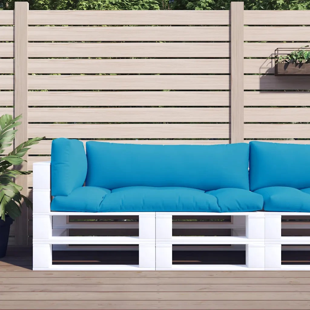Cuscini per Pallet 3 pz | Cuscini per sedie Azzurro in Tessuto