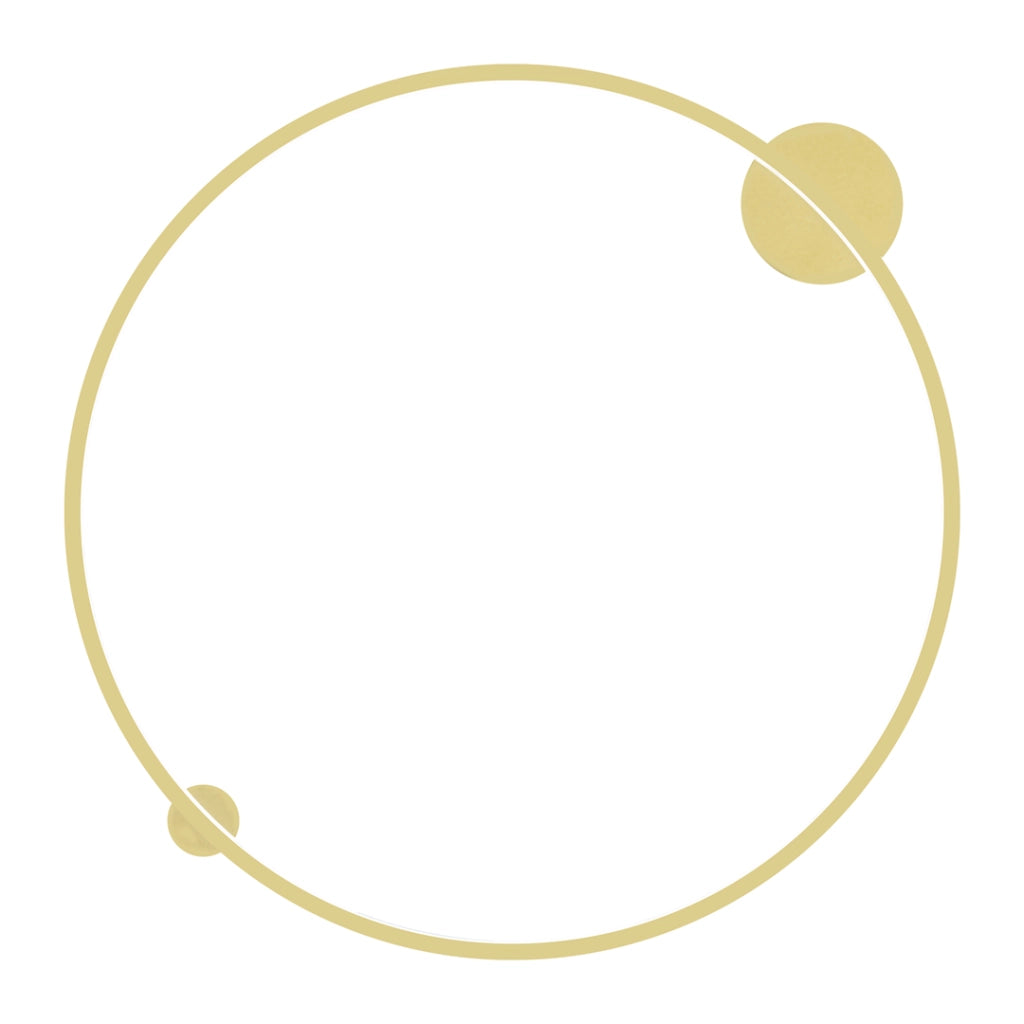 Plafoniera/Applique ring LED oro Saturno Milagro 46W
