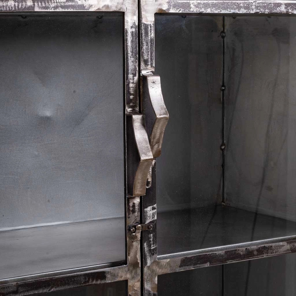 Vetrina in metallo nero 90x40x190h