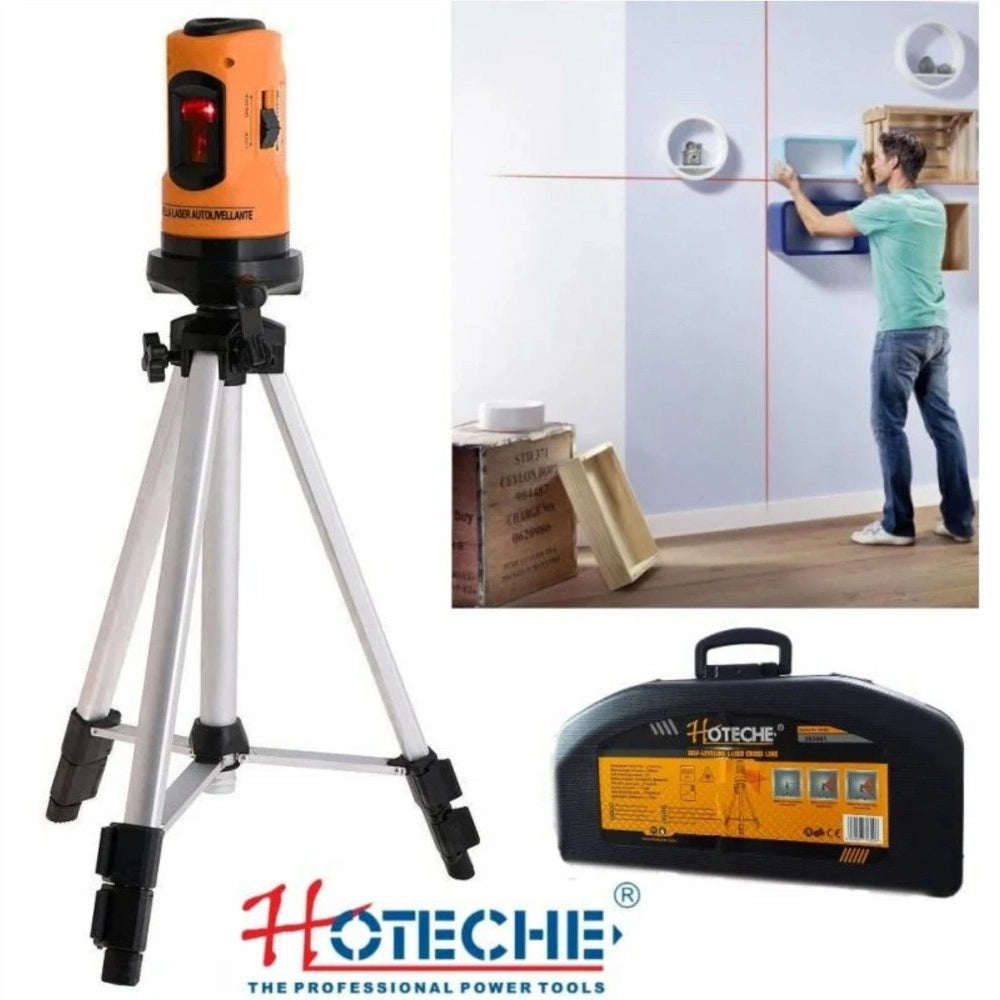 Trade Shop - Livella Laser Auto Livellante A 10 Mt Con Treppiede E Valigetta Professionale -