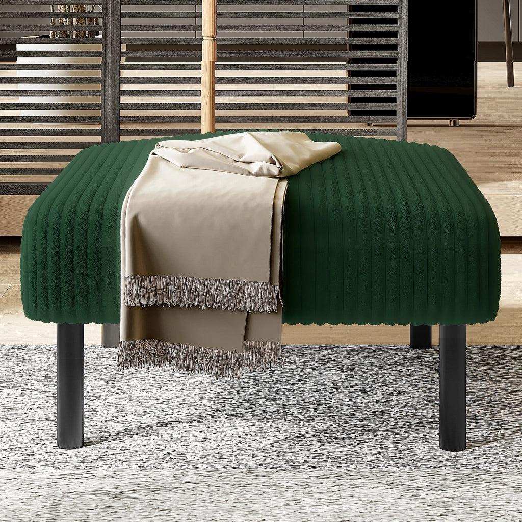 POUF 56x51x39 cm Tessuto cord Verde smeraldo