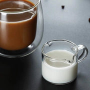 Due bicchieri da latte in vetro da 40 ml