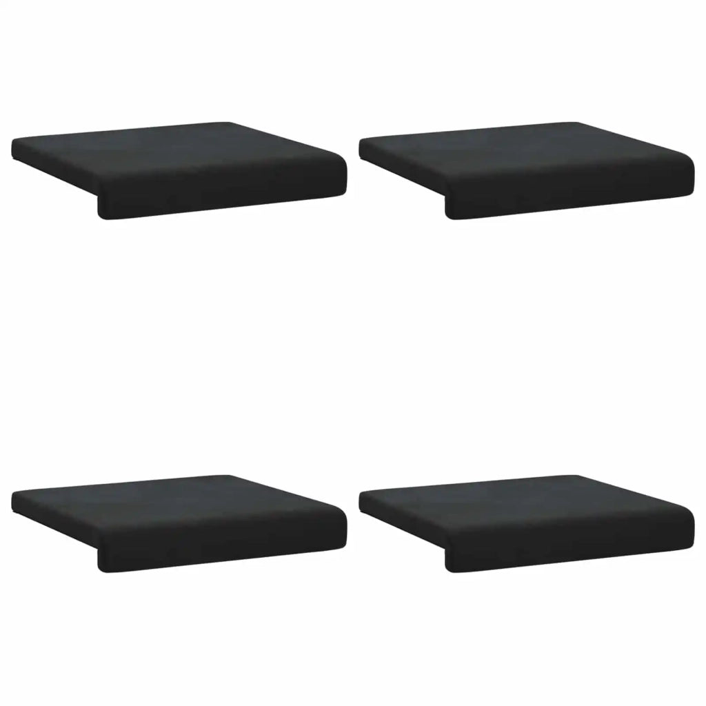Cuscino per panchina 4 pcs Velluto Nero Profondità 35 cm 42043104