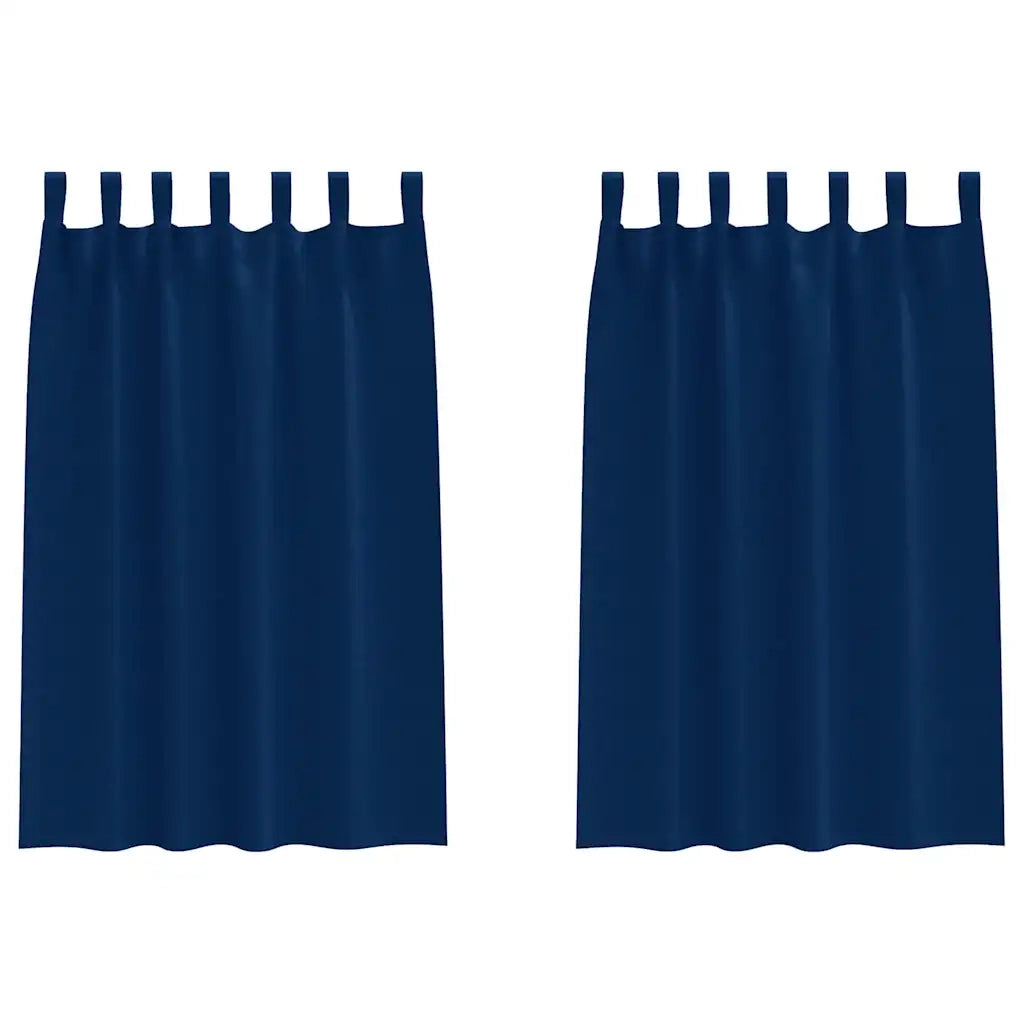 Tende Blackout con Anelli 2 pcs Blu Scuro 175 x 140 cm 4107584