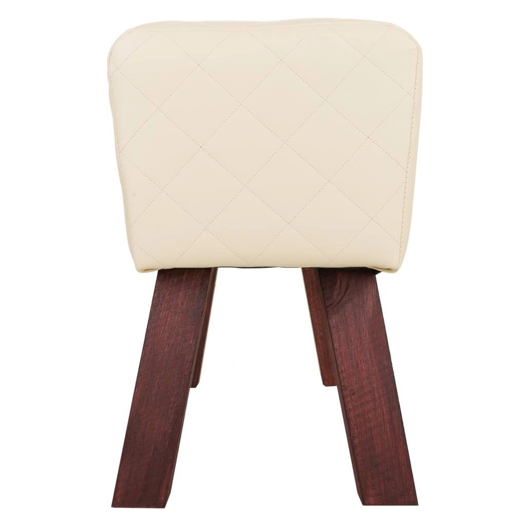 Sgabello imbottito bianco 72x30x47h