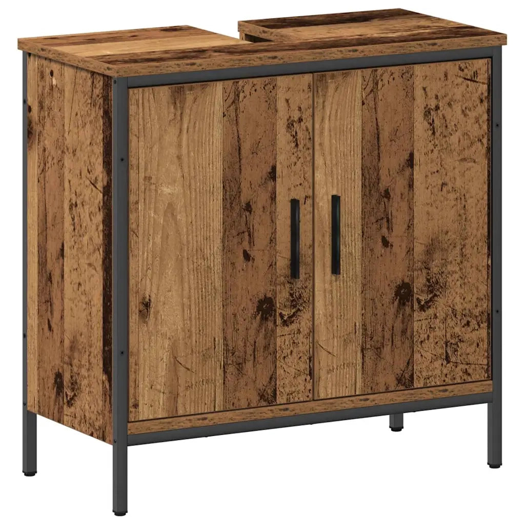 Set di mobili per il bagno 2 pcs Marrone Legno multistrato 3332498