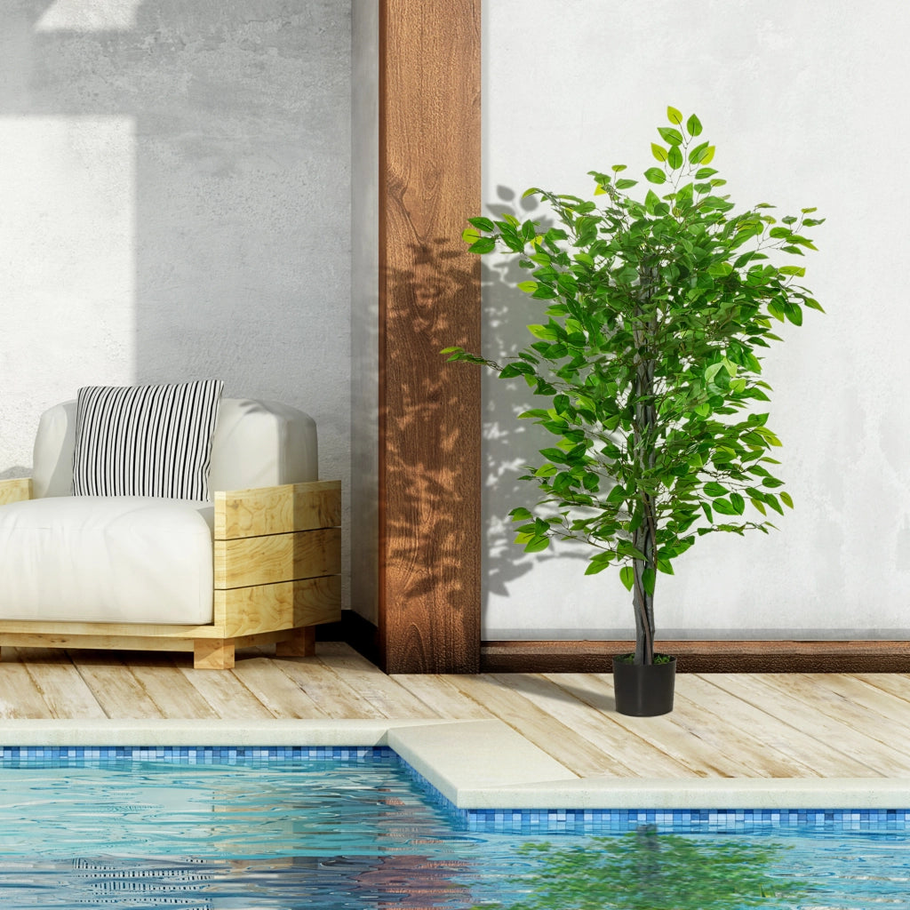 Albero Finto Ficus Artificiale ¨C Minimal ¨C H135cm con Vaso
