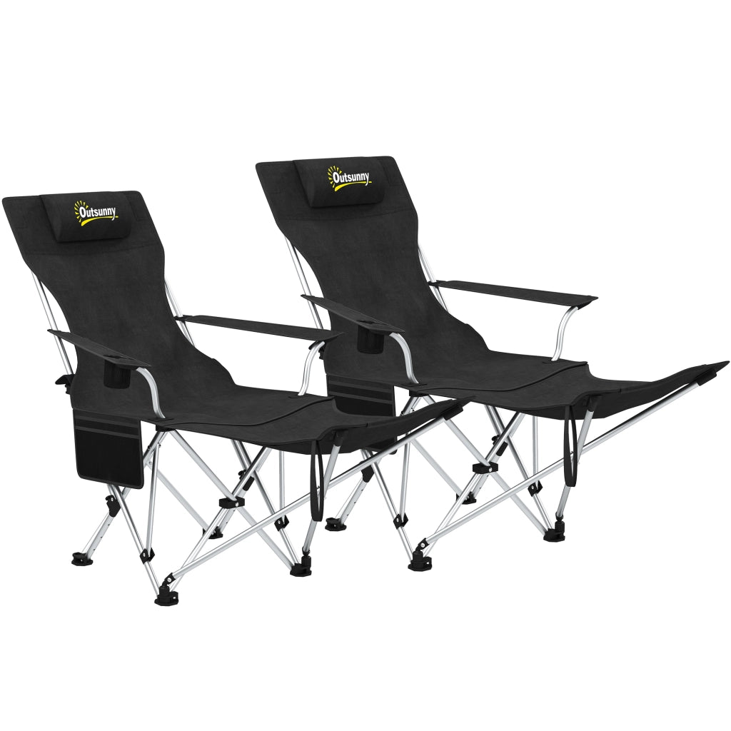 Sedia da campeggio pieghevole 2 pezzi ¨C Minimal ¨C nero