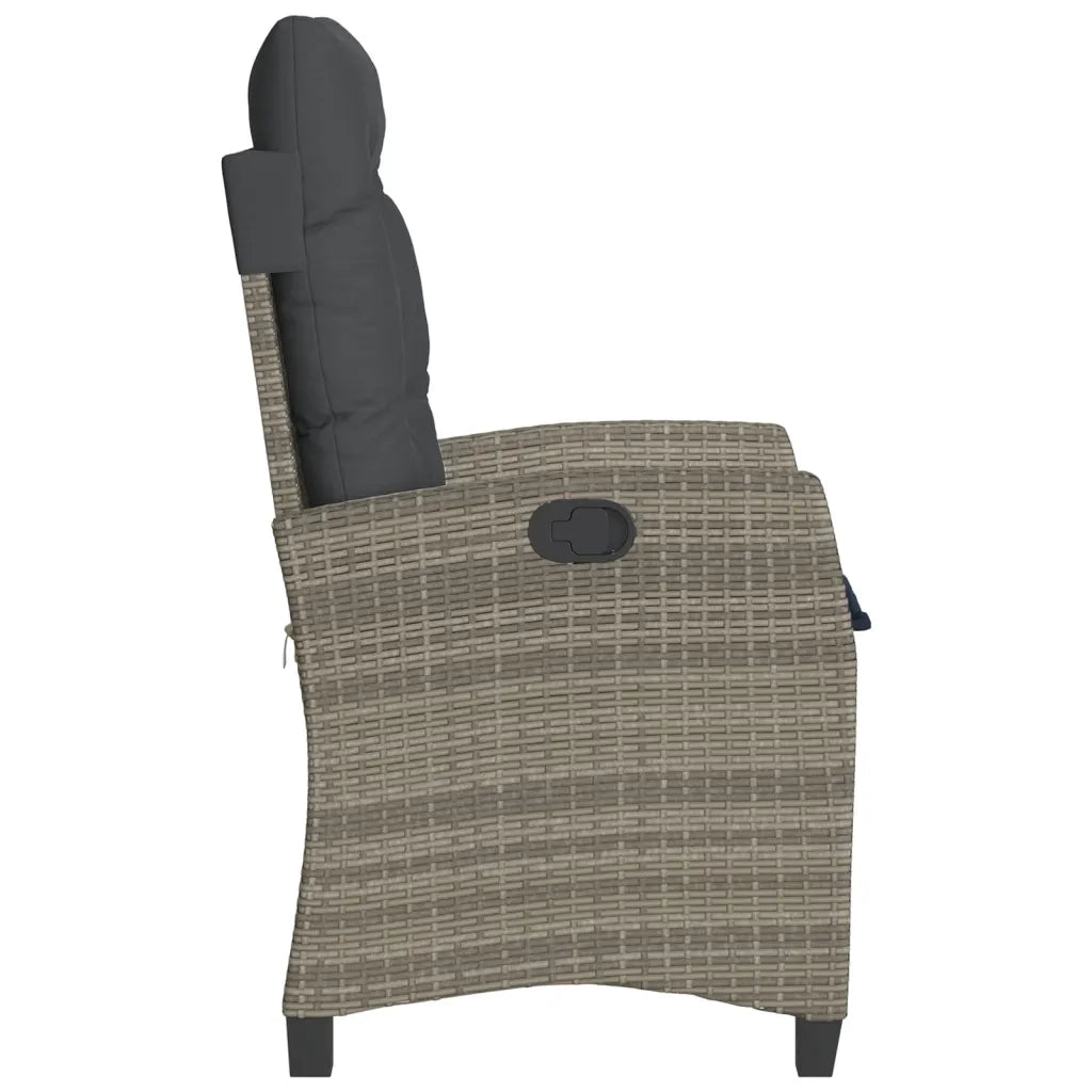 Set da Bistrò 3 pz con Cuscini Grigio in Polyrattan 365227