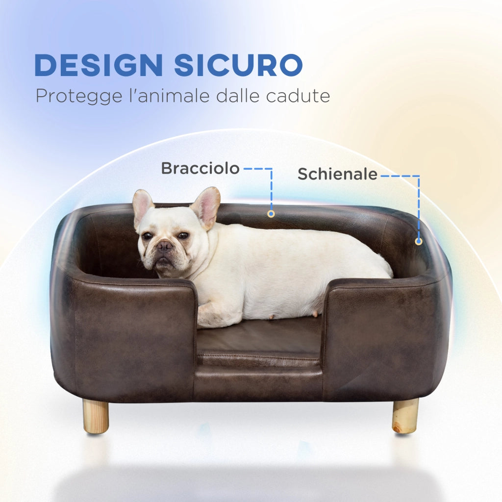 Divanetto per Cani ¨C Minimal ¨C Marrone Scuro 74x48.5x31cm