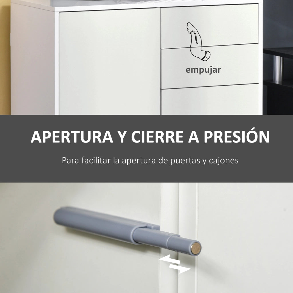 Armadio con 2 ante e 2 cassetti ¨C Minimal ¨C Bianco 79x36x74 cm