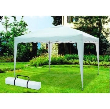 GAZEBO POP UP 3X3 ACCIAIO TELO POLIESTERE 160GR BIANCO CON SACCA TRASPORTO