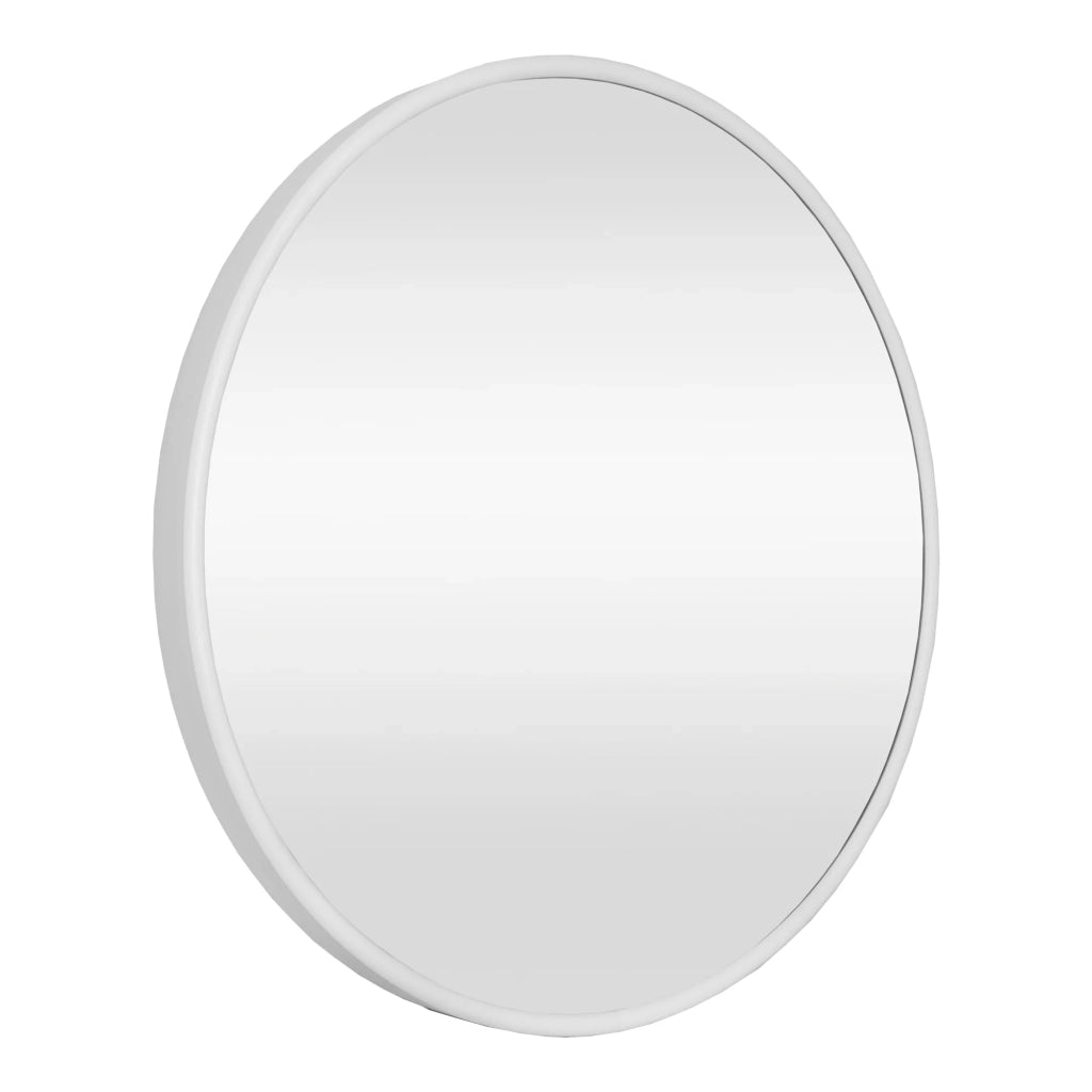 Specchio da parete rotondo 60 cm bianco opaco 03_0007945