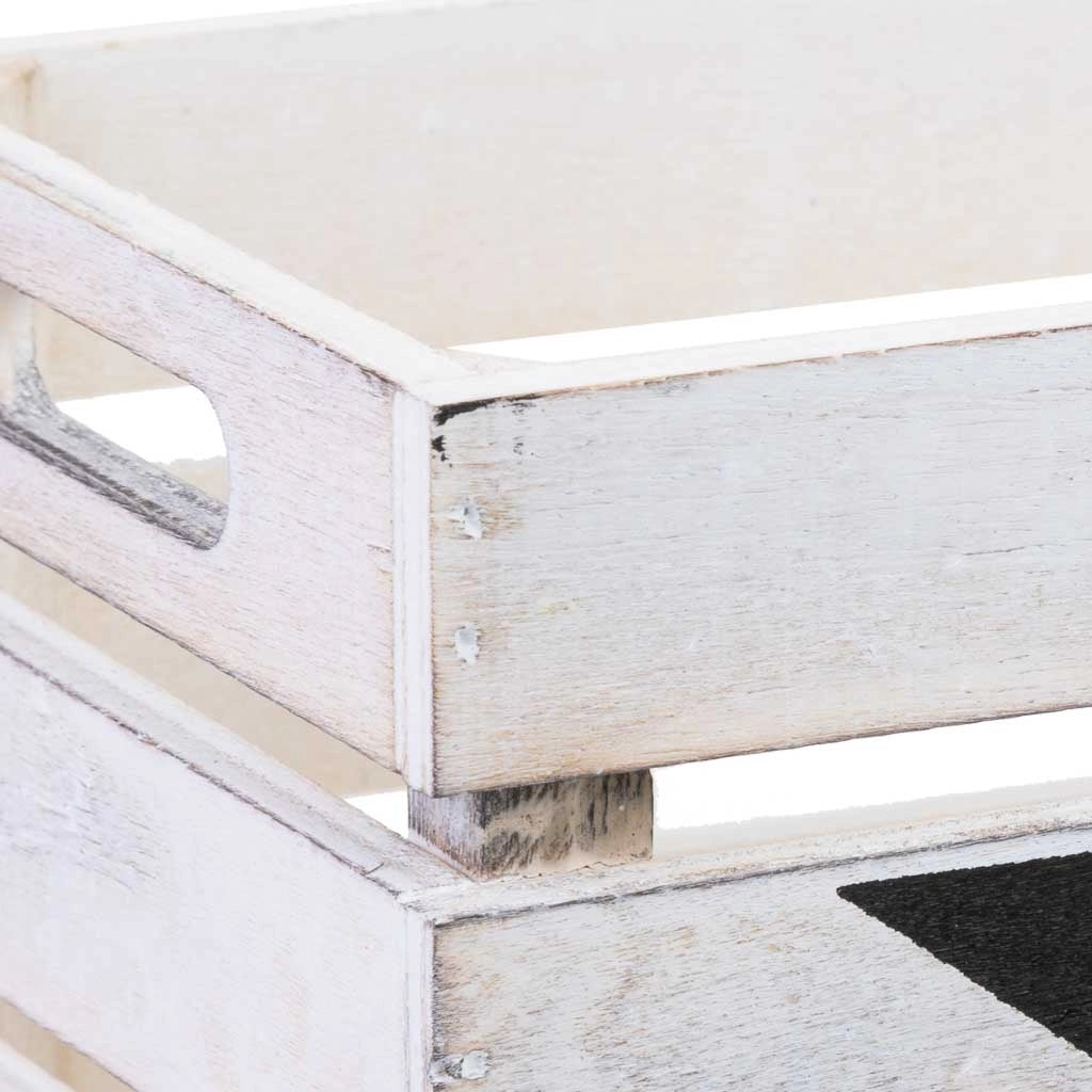 Cassetto in legno bianco 18x12x10h cm
