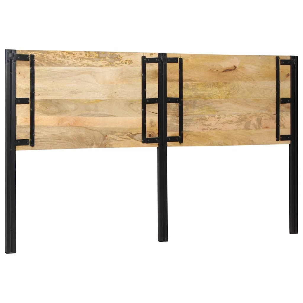 Testiera | Testata 180 cm in Legno Massello di Mango e Ferro