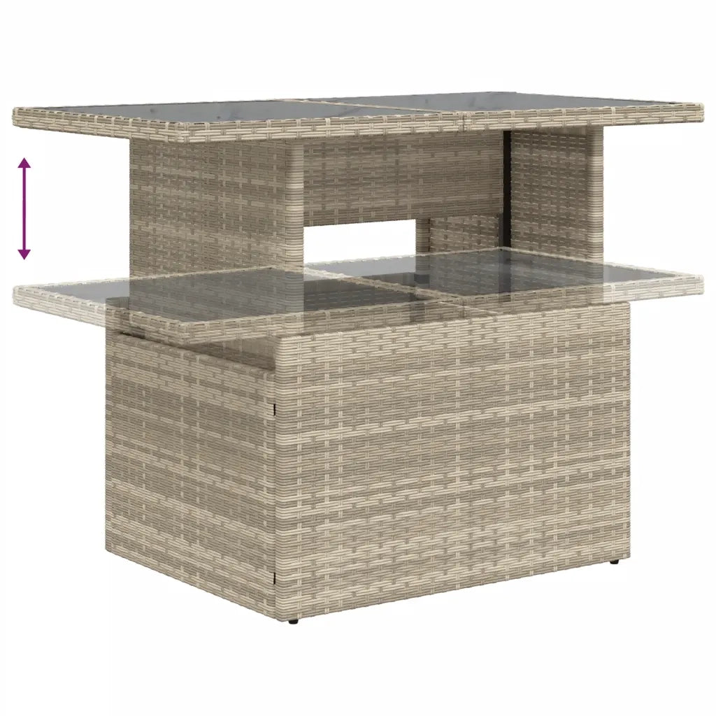 Set Divano da Giardino 6pz con Cuscini Grigio Chiaro Polyrattan 3266552