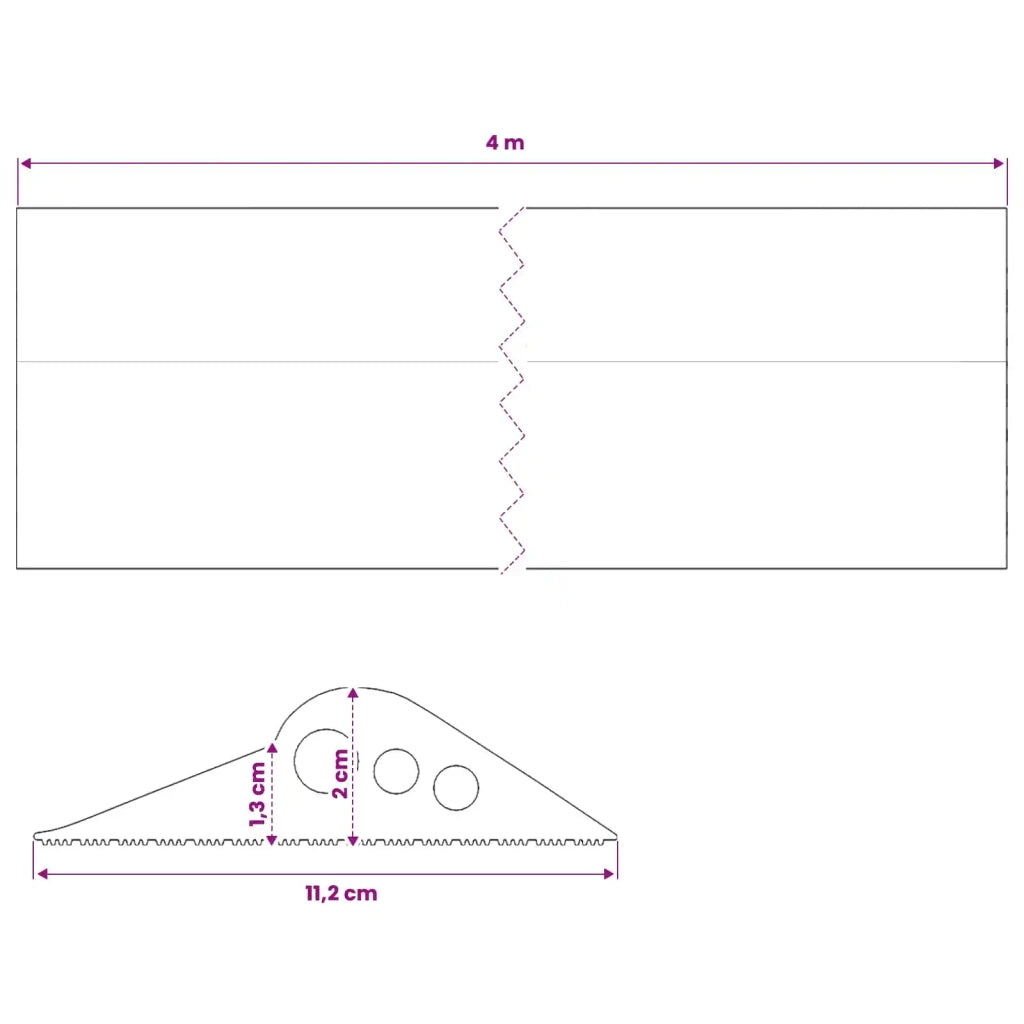 Guarnizione per pavimento del garage 112 x 20 mm 4 m Gomma EPDM 42038223